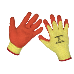 Super Grip Knitted Gloves Latex Palm (X-Large) - Pair - 9121XL - Farming Parts