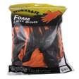 A pack of Sealey brand foam latex gloves (Large), containing 12 pairs, model number 9140L/12. The packaging highlights superior grip in wet or dry conditions, a lightweight design for ease of use, and a foam palm for comfort, ensuring these CE Marked gloves meet quality standards.