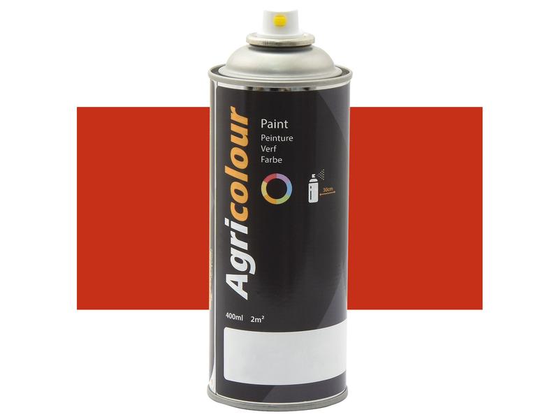 Agricolour - Orange Vermilion Gloss Paint 400ml Aerosol - Sparex Part No. S.92002