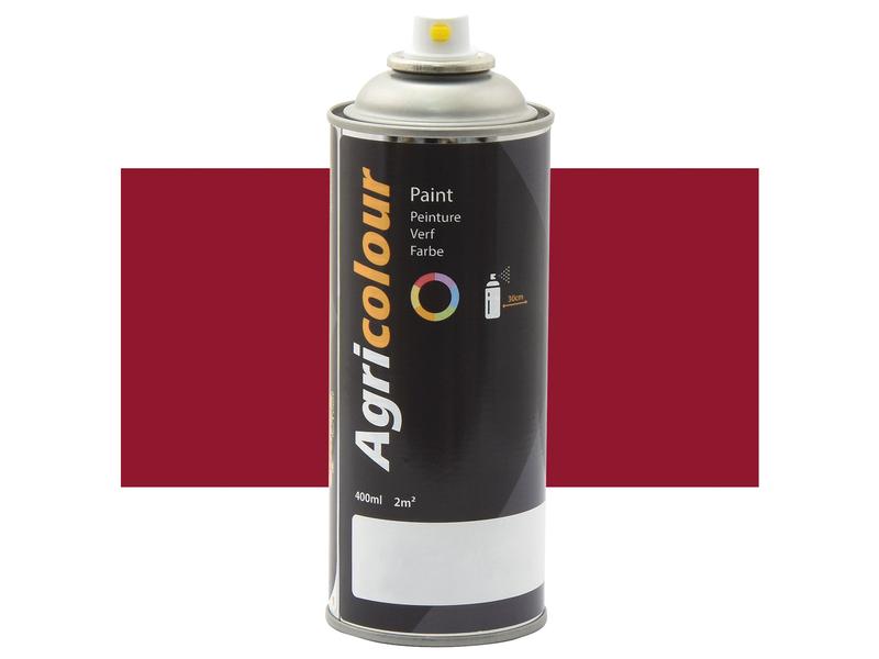 Agricolour - Brown Red Gloss Paint 400ml Aerosol - Sparex Part No. S.93011