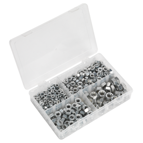 Steel Nut Assortment 320pc 1/4"-1/2"UNC - AB030SN - Farming Parts