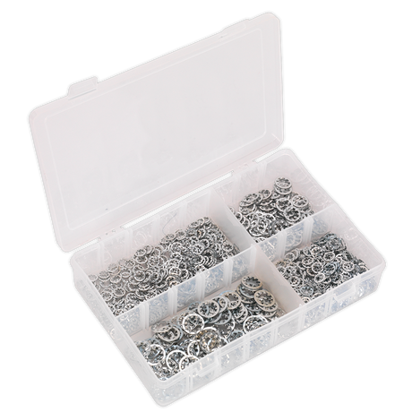 Lock Washer Assortment 1000pc Serrated Internal M5-M10 Metric - AB057LW - Farming Parts