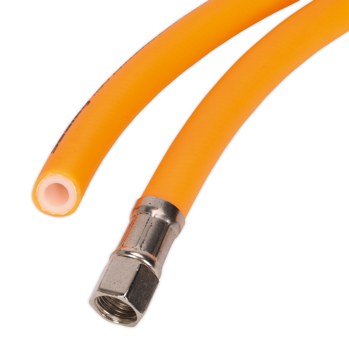 Air Hose 10m x Ø8mm Hybrid High-Visibility with 1/4"BSP Unions - AHHC10 - Farming Parts