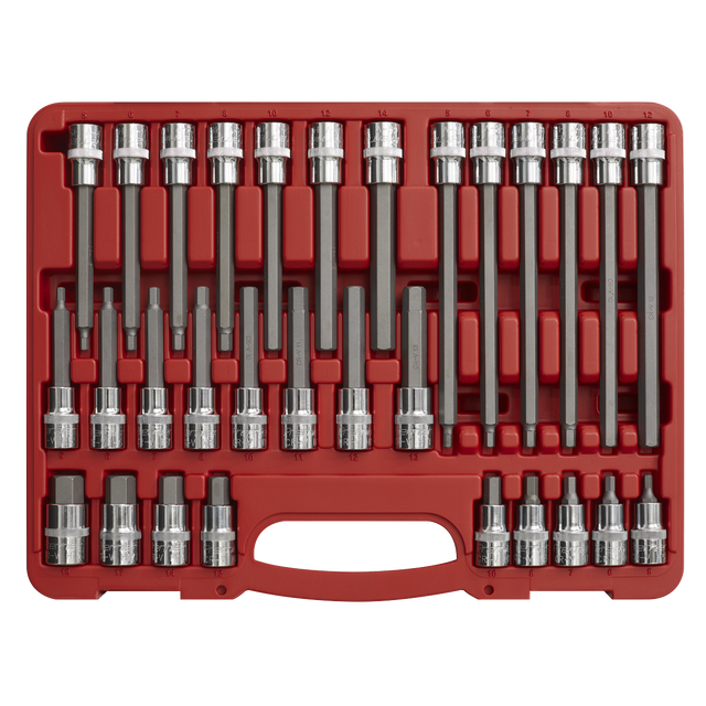 Hex Socket Bit Set 30pc 1/2"Sq Drive - AK2196 - Farming Parts