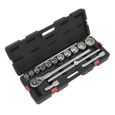 Socket Set 3/4"Sq Drive 12-point WallDrive® 15pc Metric - AK2583 - Farming Parts