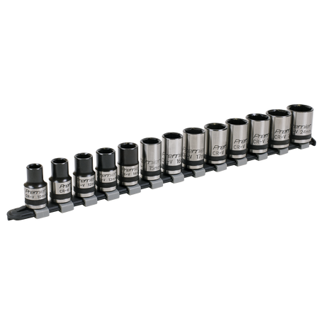 Socket Set 13pc 1/2"Sq Drive Lock-On™ 6pt Metric - Black Series - AK2742B - Farming Parts