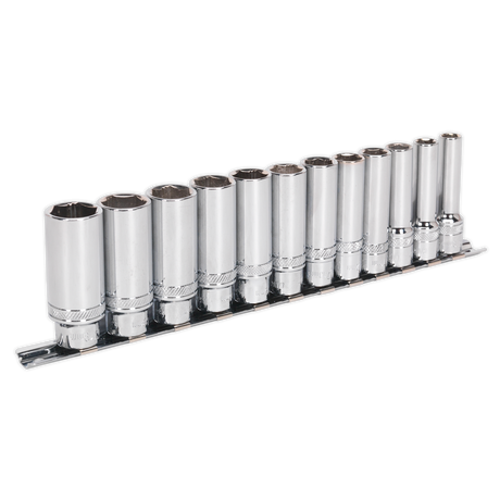 Socket Set 12pc 3/8"Sq Drive Deep Lock-On™ 6pt Metric - AK2744 - Farming Parts
