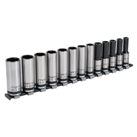 Socket Set 13pc 1/2"Sq Drive Deep Lock-On™ 6pt Metric - Black Series - AK2745B - Farming Parts