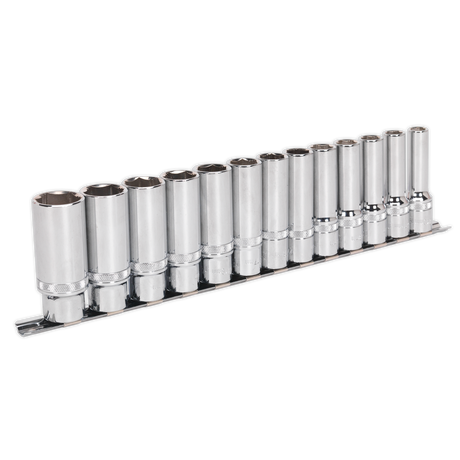 Socket Set 13pc 1/2"Sq Drive Deep Lock-On™ 6pt Metric - AK2745 - Farming Parts