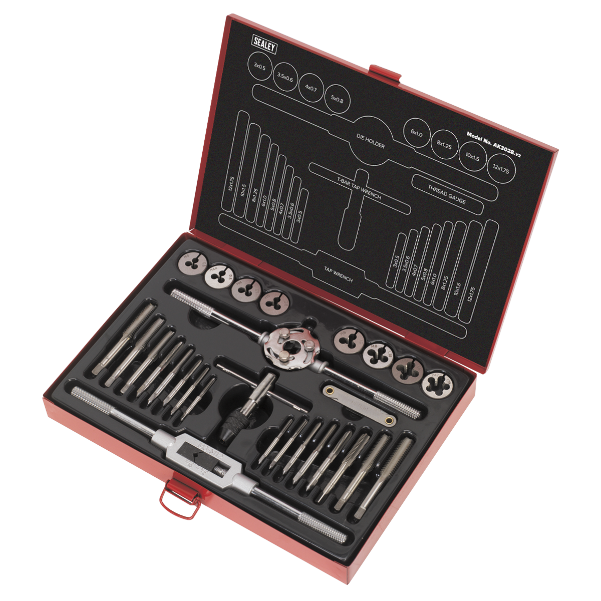 Tap & Die Set 28pc Split Dies Metric - AK3028 - Farming Parts