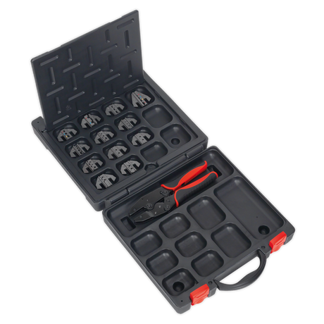 Ratchet Crimping Tool with Jaws and Storage Case - AK3858COMBO - Farming Parts