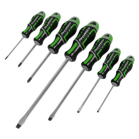 Screwdriver Set 7pc GripMAX® - Hi-Vis Green - AK4321HV - Farming Parts