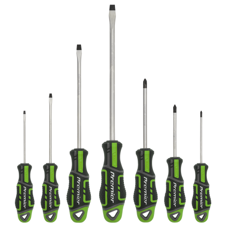 Screwdriver Set 7pc GripMAX® - Hi-Vis Green - AK4321HV - Farming Parts