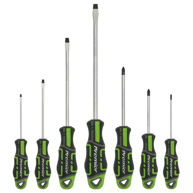 Screwdriver Set 7pc GripMAX® - Hi-Vis Green - AK4321HV - Farming Parts