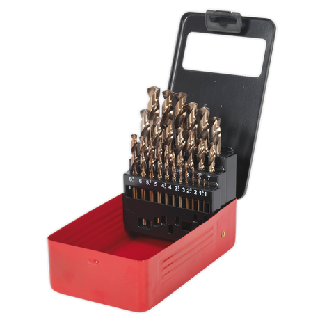 HSS Cobalt Split Point Fully Ground Drill Bit Set 25pc Metric - AK4702 - Farming Parts