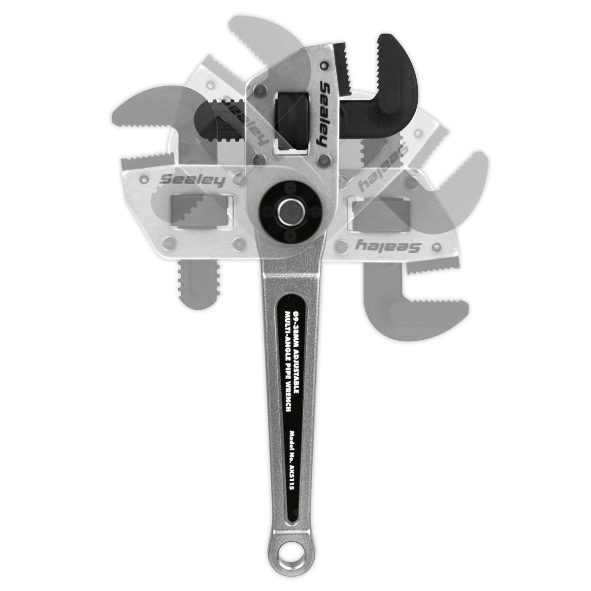 Adjustable Multi-Angle Pipe Wrench Ø9-38mm - AK5115 - Farming Parts