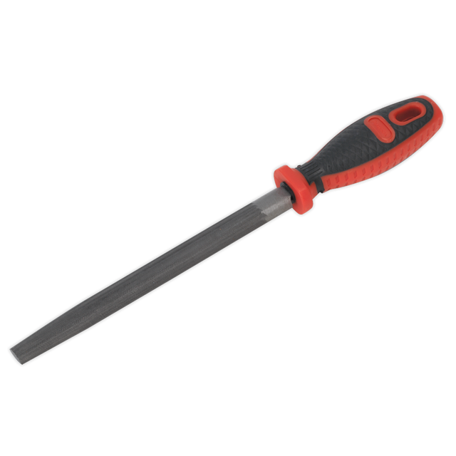 Sealey's Engineer’s File Set 5pc 200mm - AK573 features a second cut coarse file with a red and black comfort grip handle for faster material removal.