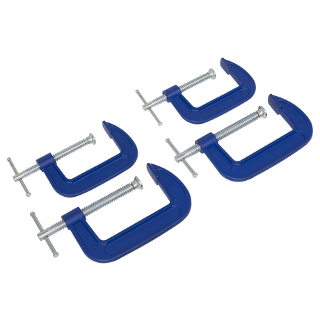 G-Clamp Set 75mm & 100mm - 4pc - AK6003SET - Farming Parts