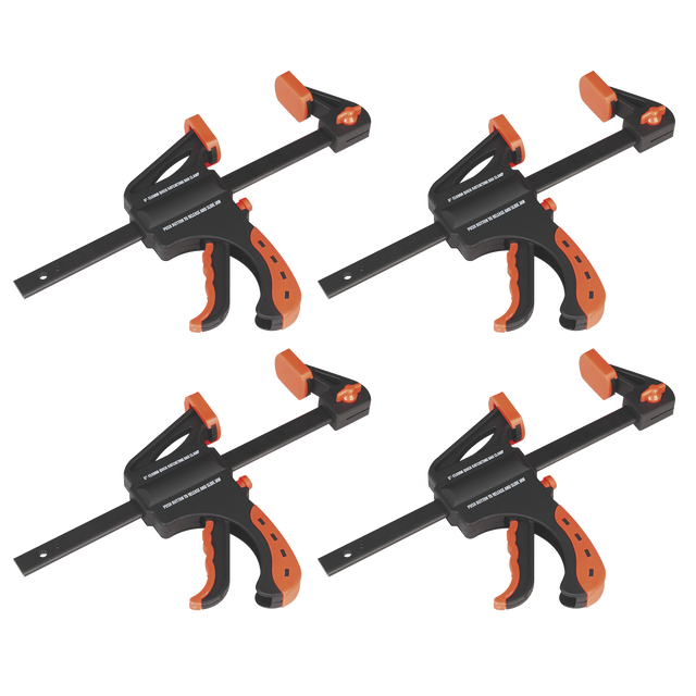 Ratchet Bar Clamp 150mm 4pc Set - AK61014 - Farming Parts