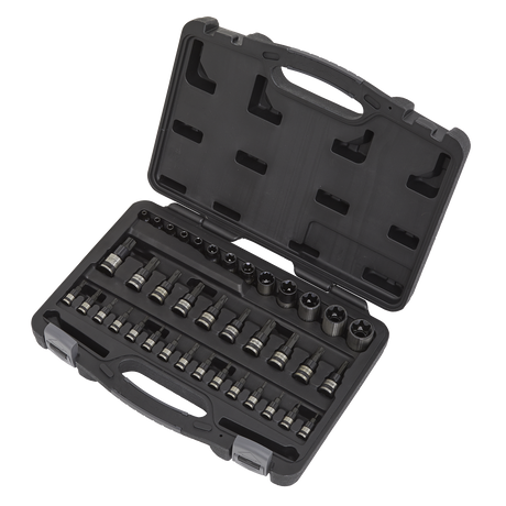 TRX-Star* Socket & Security Socket Bit Set 38pc 1/4", 3/8" & 1/2"Sq Drive - AK6197B - Farming Parts