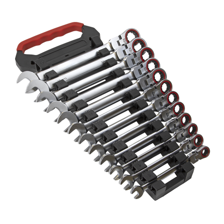 Flexi-Head Ratchet Combination Spanner Set 12pc Metric Platinum Series - AK63942 - Farming Parts