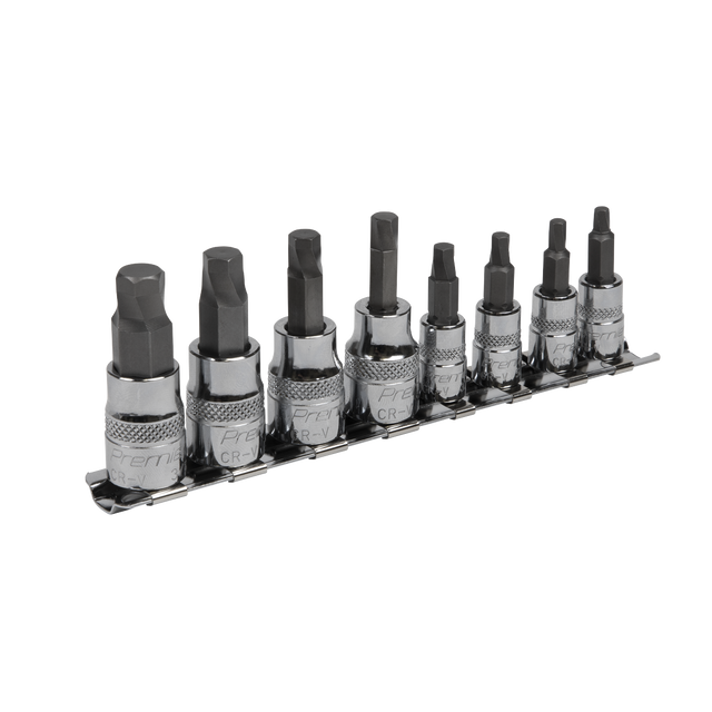 Hex Socket Bit Set Lock-On™ 8pc 1/4" & 3/8"Sq Drive - Imperial - AK65602 - Farming Parts
