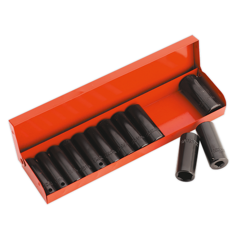 Impact Socket Set 12pc Deep 3/8"Sq Drive Metric/Imperial - AK683 - Farming Parts