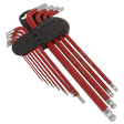 Ball-End Hex Key Set 11pc Anti-Slip Extra-Long Metric - AK7164 - Farming Parts