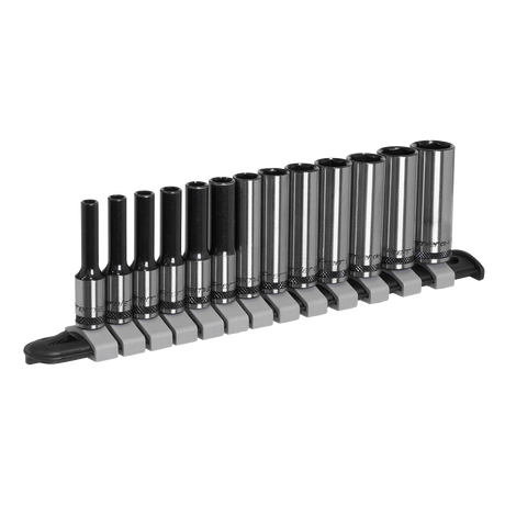 Socket Set Deep 13pc 1/4"Sq Drive Metric - Black Series - AK7991 - Farming Parts