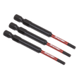 Hex 3mm Impact Power Tool Bits 75mm - 3pc - AK8261 - Farming Parts