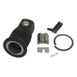 A disassembled ratchet, featuring the main body, spring, circular retaining ring, and three additional metal components laid out on a white background. Part of our premier Sealey Repair Kit for AK8987 1/4"Sq Drive - AK8987.RK hand tools repair kit, this setup provides everything you need for efficient maintenance.