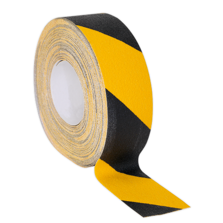Anti-Slip Tape Self-Adhesive Black Yellow 50mm x 18m - ANTBY18 - Farming Parts