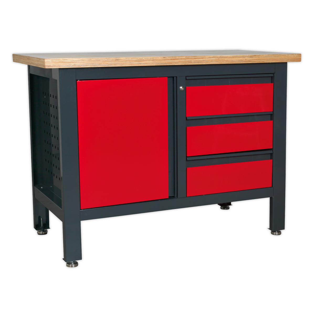 Workstation with 3 Drawers & Cupboard - AP1372B - Farming Parts