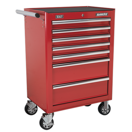 Rollcab 7 Drawer with Ball-Bearing Slides - Red - AP26479T - Farming Parts