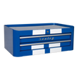 Mid-Box 2 Drawer Retro Style - Blue with White Stripes - AP28102BWS - Farming Parts