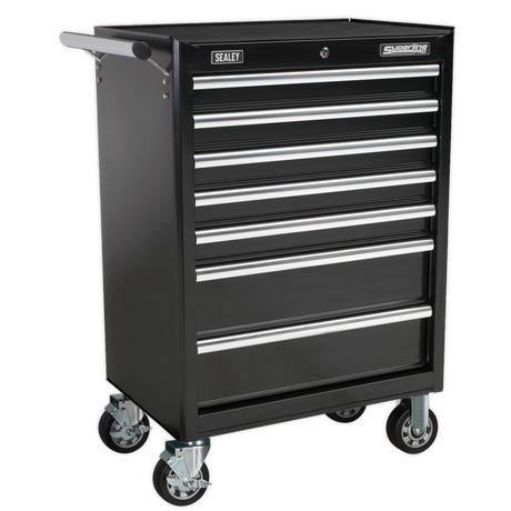 Rollcab 7 Drawer with Ball-Bearing Slides - Black - AP33479B - Farming Parts