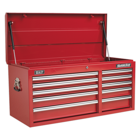 Topchest 10 Drawer with Ball-Bearing Slides Heavy-Duty - Red - AP41110 - Farming Parts