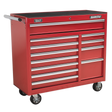 Rollcab 12 Drawer with Ball-Bearing Slides Heavy-Duty - Red - AP41120 - Farming Parts