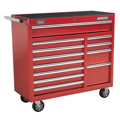 Rollcab 12 Drawer with Ball-Bearing Slides Heavy-Duty - Red - AP41120 - Farming Parts