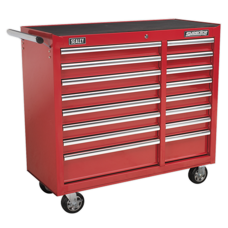 Rollcab 16 Drawer with Ball-Bearing Slides Heavy-Duty - Red - AP41169 - Farming Parts
