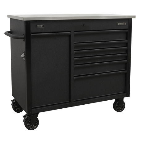 Mobile Tool Cabinet 1120mm with Power Tool Charging Drawer - AP4206BE - Farming Parts