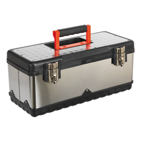 Stainless Steel Toolbox 505mm with Tote Tray - AP505S - Farming Parts