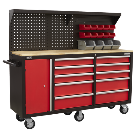 Mobile Workstation 10 Drawer with Backboard - AP6310 - Farming Parts