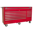 Rollcab 12 Drawer with Ball-Bearing Slides Heavy-Duty - Red - AP6612 - Farming Parts