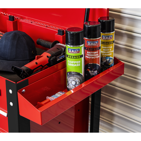 Heavy-Duty Mobile Tool & Parts Trolley with 5 Drawers & Lockable Top - AP890M - Farming Parts