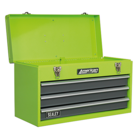 Tool Chest 3 Drawer Portable with Ball-Bearing Slides - Green/Grey - AP9243BBHV - Farming Parts