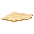 A wooden home plate for baseball, depicted at a slight angle against a white background, reminiscent of the Pressed Wood Worktop from Sealey's Modular Corner Cabinet APMS60PW.