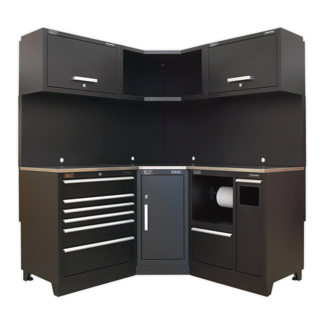 Premier 1.7m Corner Storage System - Stainless Worktop - APMSCOMBO6SS - Farming Parts