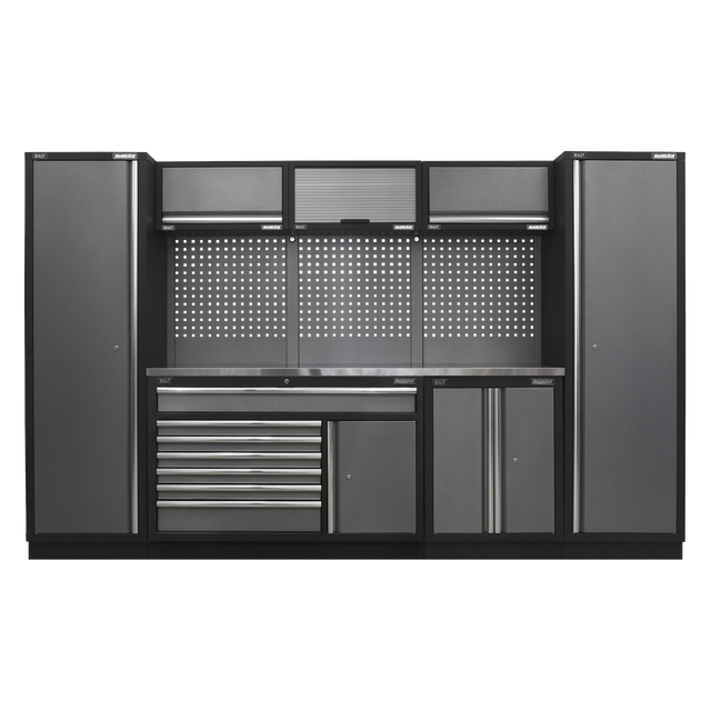 Superline PRO® 3.24m Storage System - Stainless Steel Worktop - APMSSTACK13SS - Farming Parts