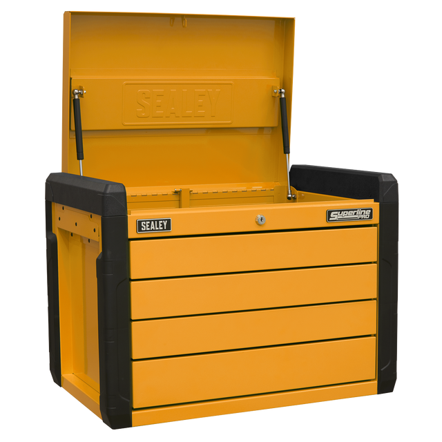 4-Drawer Push-to-Open Topchest with Ball-Bearing Slides - Orange - APPD4O - Farming Parts